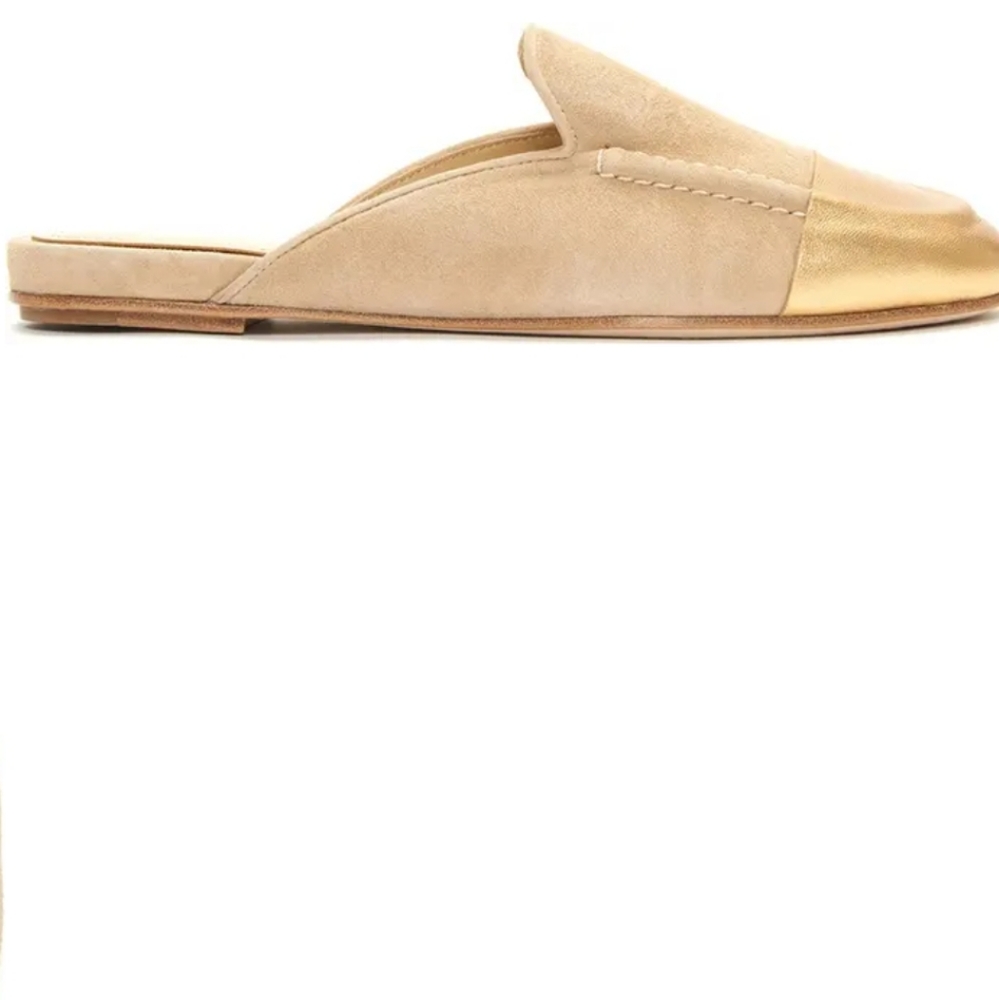 NIB ETIENNE AIGNER Suede Cap Toe Mules - Picture 5 of 5